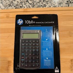 HP 10bII+ Financial Calculator - Black and Blue